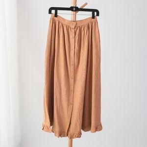 Rylee + Cru oceanside bronze skirt, size medium
